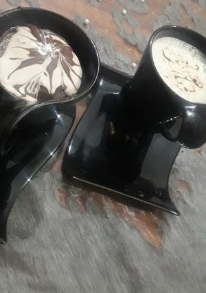 A picture of 1 min perfect chocolate mug cake in microwave.