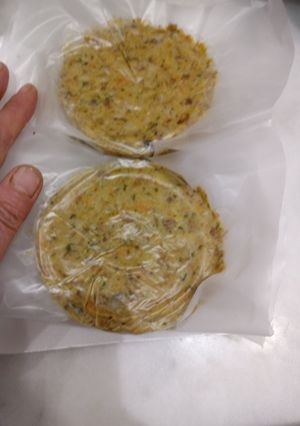 Una foto de Hamburguesa de lenteja y arroz fácil!!