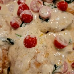 A picture of Chicken in Cream Sauce.