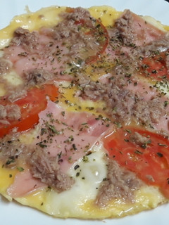 Una foto de Pizza de huevo en sartén