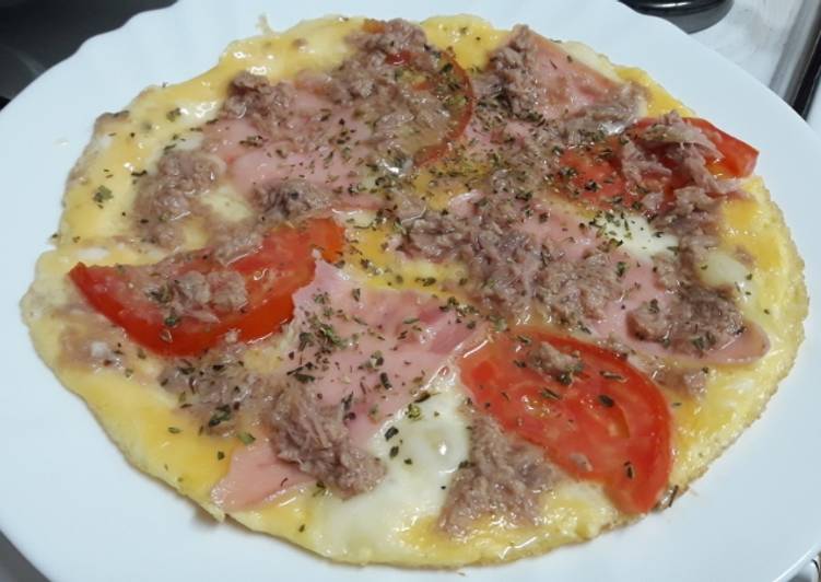 Pizza de huevo en sartén