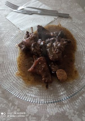 Una foto de Conejo con setas