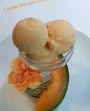 Helado de melón cantaloup elaborado con la Monsieur cuisine Plus