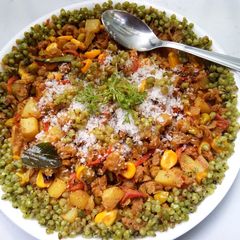 A picture of Green Cranberry Wheat Poha with Tender Jowar.