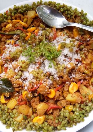 A picture of Green Cranberry Wheat Poha with Tender Jowar.