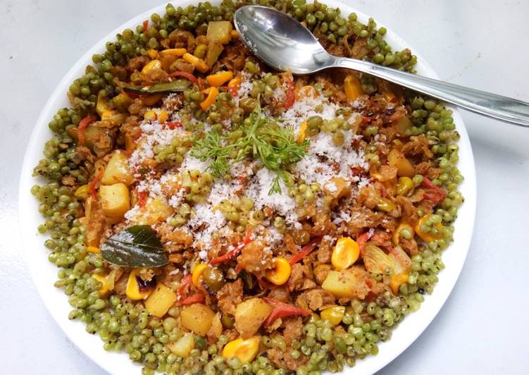Learn How To Green Cranberry Wheat Poha with Tender Jowar
