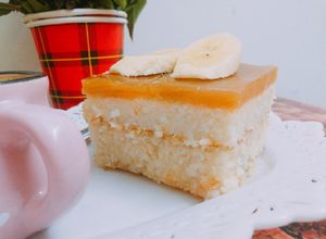 صورة لوصفة بسبوسه باونتي سهله من غير بيض ولبن 😍