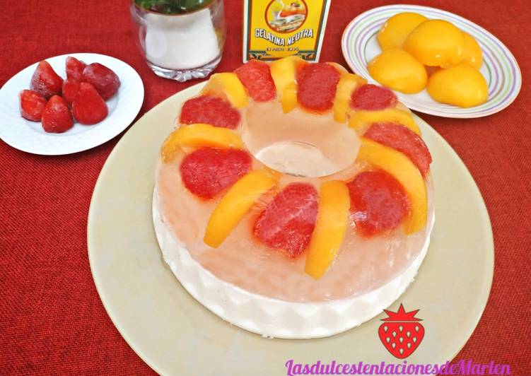 Gelatina con Frutas y Queso