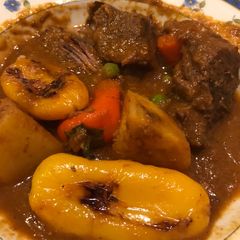 A picture of Instant Pot Beef Caldereta.