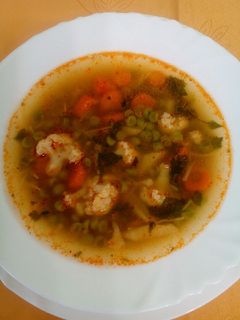Borsóleves karfiollal recept fotója