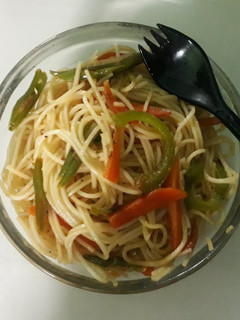 A picture of Stir fried veg noodles.
