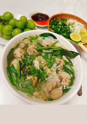 Hình của món Bún bò viên.