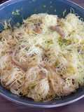Fideos de arroz con setas