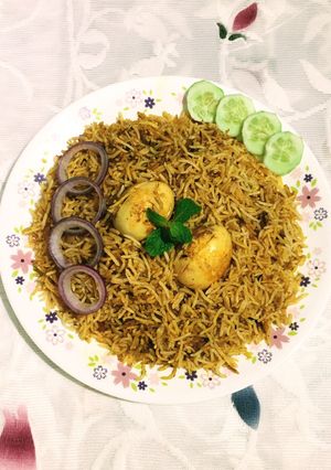 A picture of Egg Biryani.