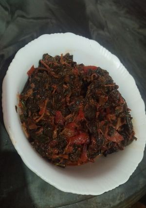 लाल साग भुजिया रेसिपी मुख्य फोटो