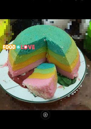 Foto resep Bolu kukus rainbow