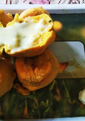 A picture of Cheesy Aloo Kofta {bonda}.