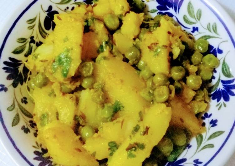 Recipe of Perfect Aalu matar dry sabji