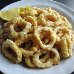 A picture of Crumb-less Calamari Rings.