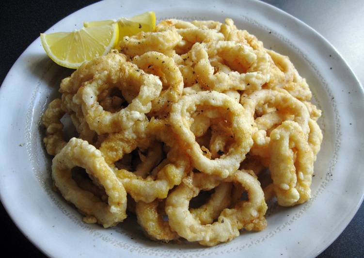 Crumb-less Calamari Rings