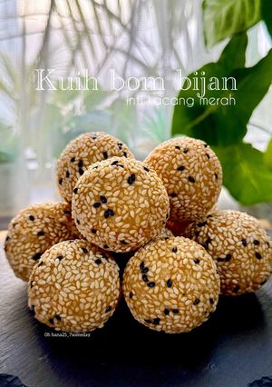 Gambar Kuih bom bijan (inti kacang merah)