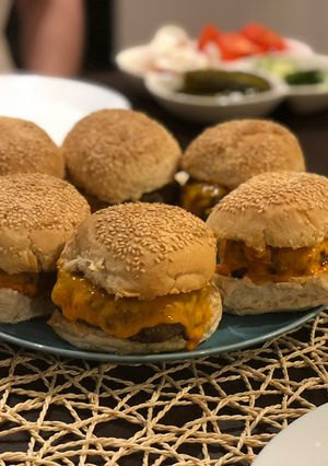 A picture of Homemade Mini Cheeseburgers.