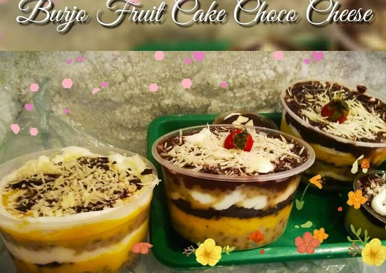 Resep Dessert Cup Burjo Fruit Cake Choco Cheese yang Bisa Manjain Lidah