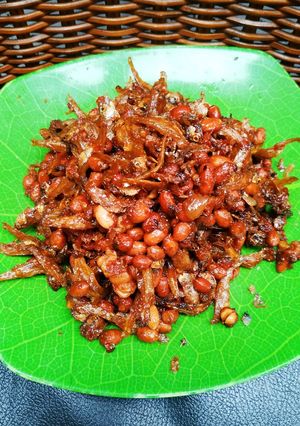 Foto resep Teri kacang balado pedas