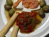 Esgarrat de pimiento y berenjena