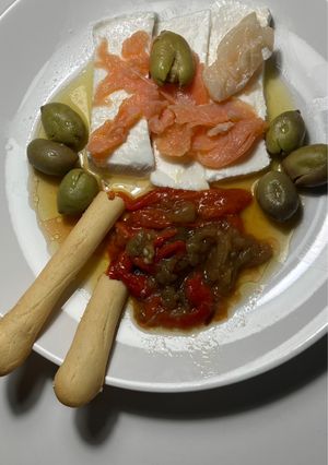 Una foto de Esgarrat de pimiento y berenjena