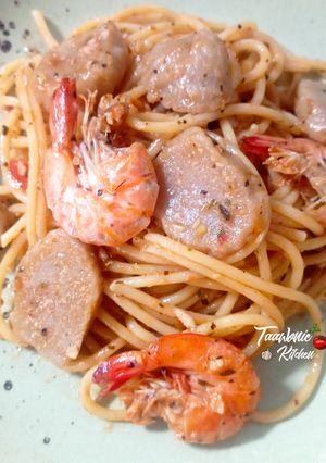 Foto resep Spaghetti Tomat Udang