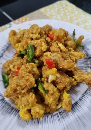 Foto resep Ayam Goreng Telor asin