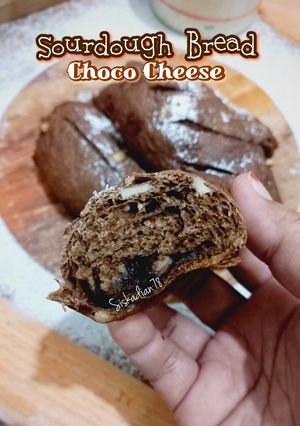 Foto resep Choco Cheese Sourdough Bread