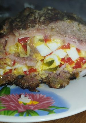 Una foto de Pan de carne relleno
