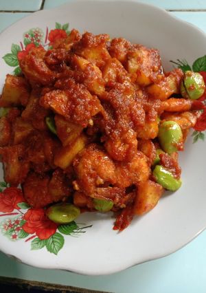 Foto resep Balado udang kentang