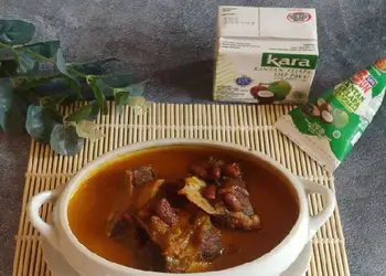 Masakan Unik Gulai iga sapi kacang tanah Ala Rumahan