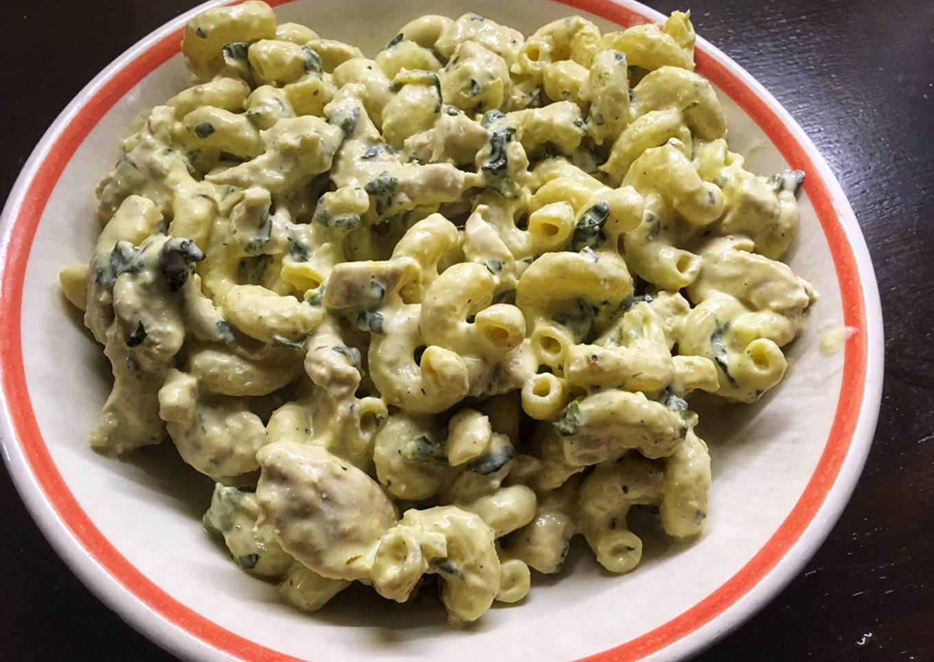 Chicken spinach pasta #cookwithcookpad