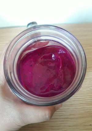 Foto resep Smootie buah naga yakult