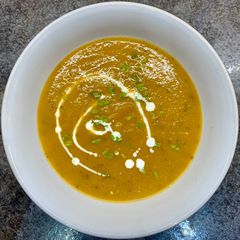 Carrot and Coriander Soup #eattherainbow A picture of Carrot and Coriander Soup #eattherainbow.