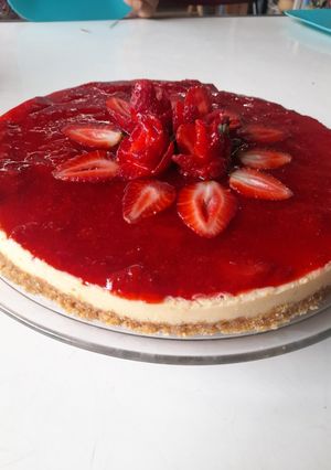 Una foto de New York cheesecake