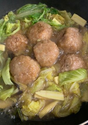 清燉獅子頭粉絲 的食譜成品照片