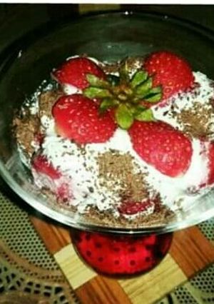 A picture of Creamy Strawberry🍧🍓.