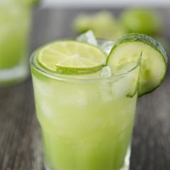 A picture of Cucumber, ginger and lemon juice.