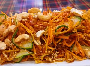 Hình của món Gỏi hoa chuối tép.