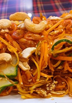 Hình của món Gỏi hoa chuối tép.