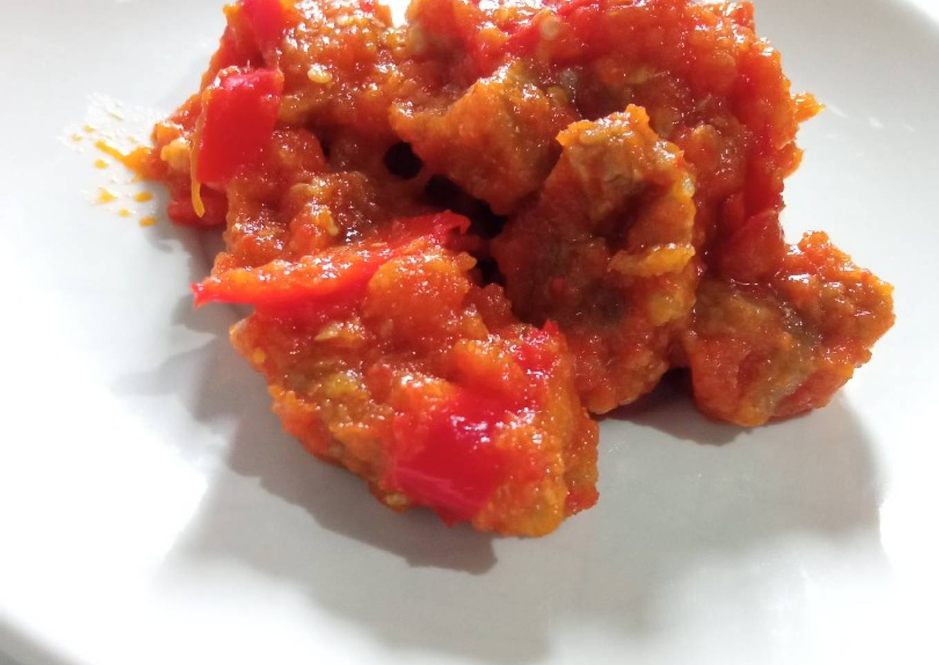 Sambal daging Pedas