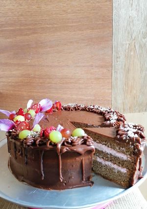 Una foto de Pastel de chocolate