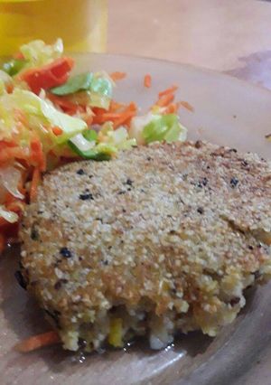 Una foto de Hamburguesas de mijo con semillas