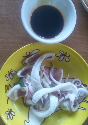 簡易透抽料理。 的食譜成品照片