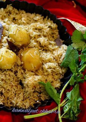 A picture of Haryanvi chutney pulao.